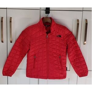 The North Face Jacket Youth S Cardinal Red Thermoball Eco Puffer Quilted Mock